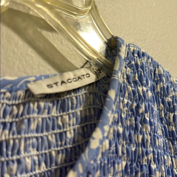 Staccato Smocked Blue Floral Bodice Midi Dress - Picture 7 of 10